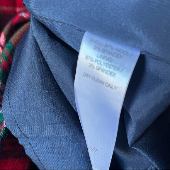 Vineyard Vines Womens Size 4 Christmas Tartan Plaid Holiday Red Wool Dress - Picture 9 of 11